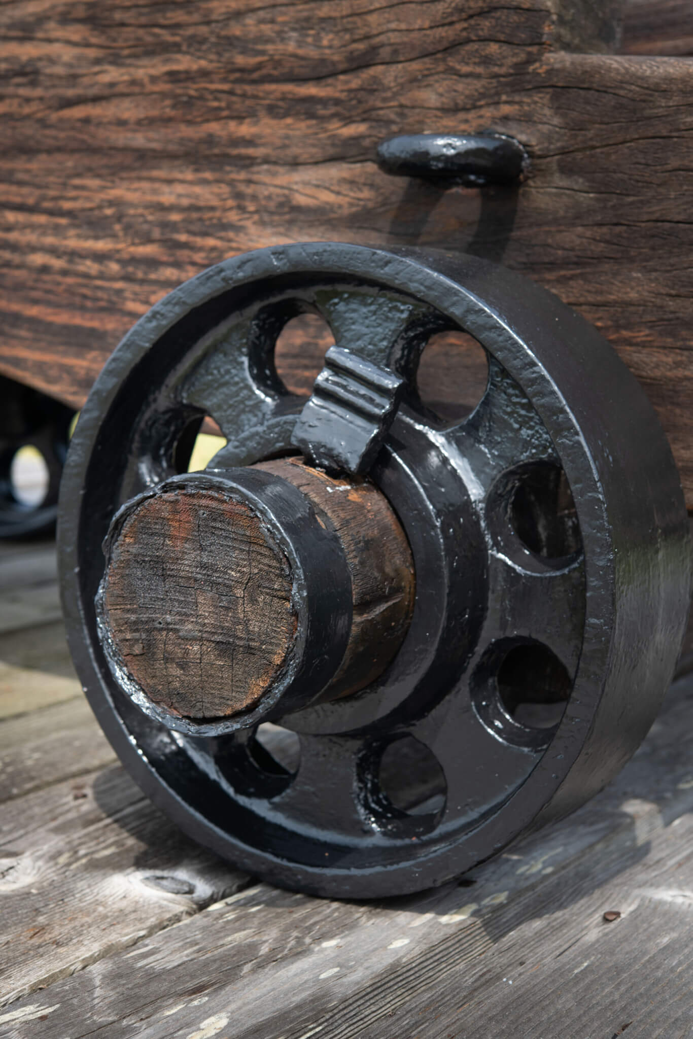 Cannon conservation at St Mawes Castle.