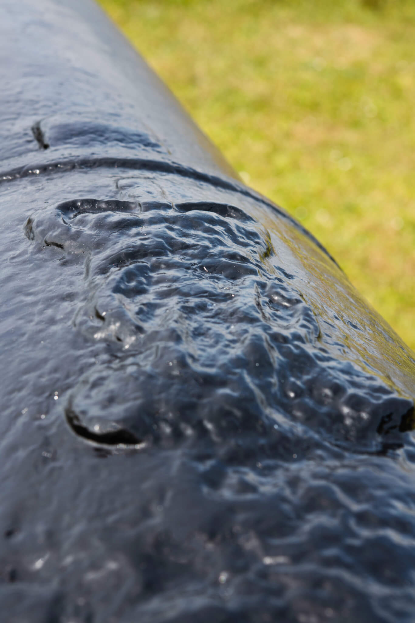 Cannon conservation at St Mawes Castle.