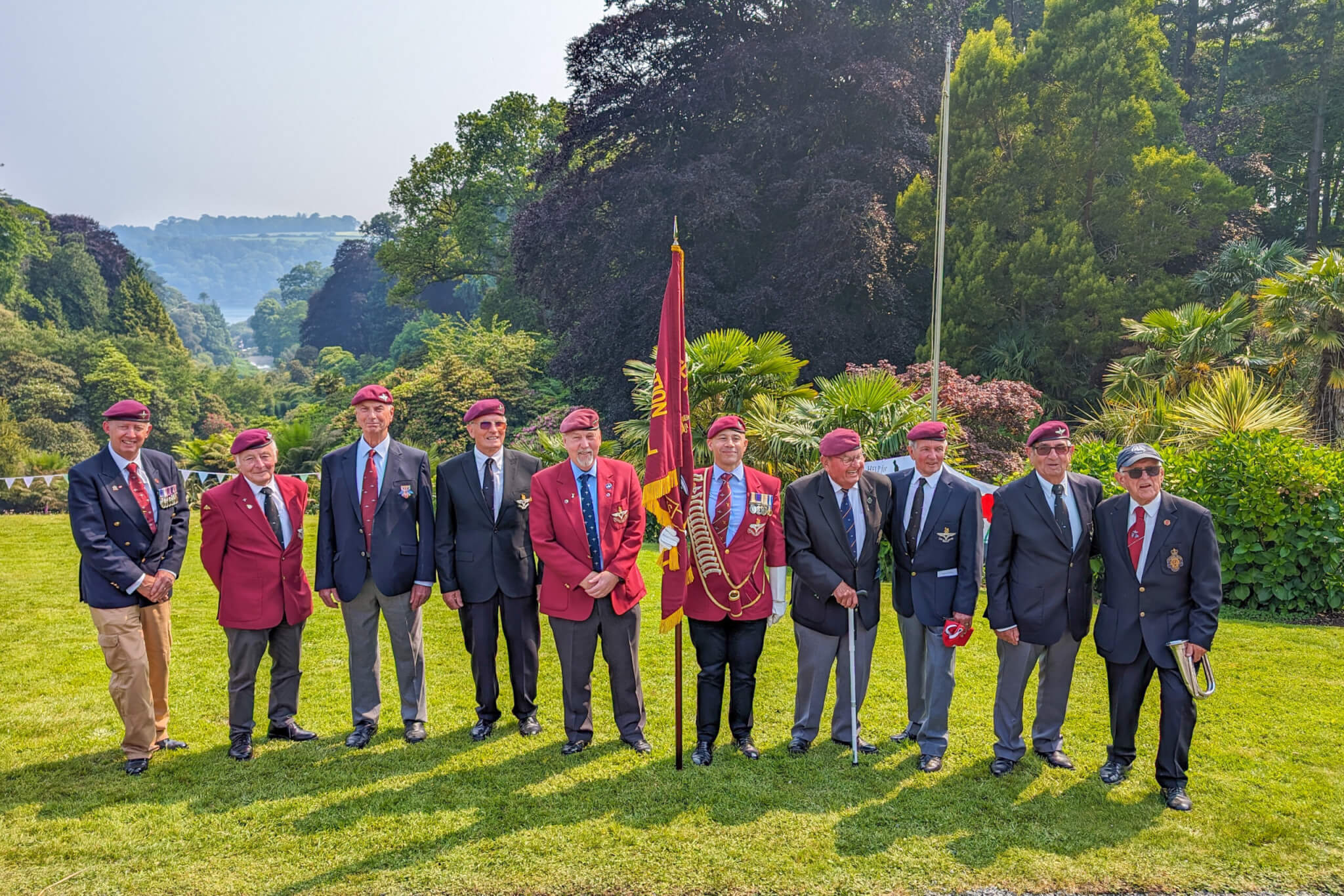 Veterans of the Parachute Regiment with Military Day organiser Tom French 3rd from the right