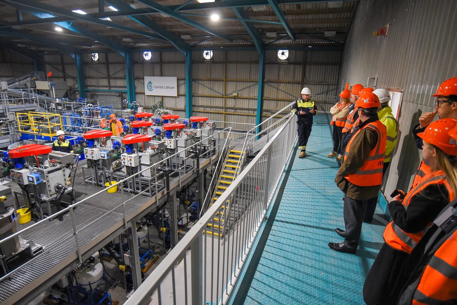 Demonstration Plant Tour – Image Credit Cornish Lithium