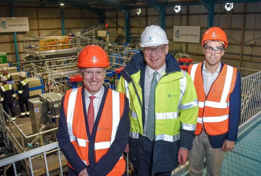 Stuart Nivison from NWF, Jeremy Wrathall and Noah Law MP – Image Credit Cornish Lithium