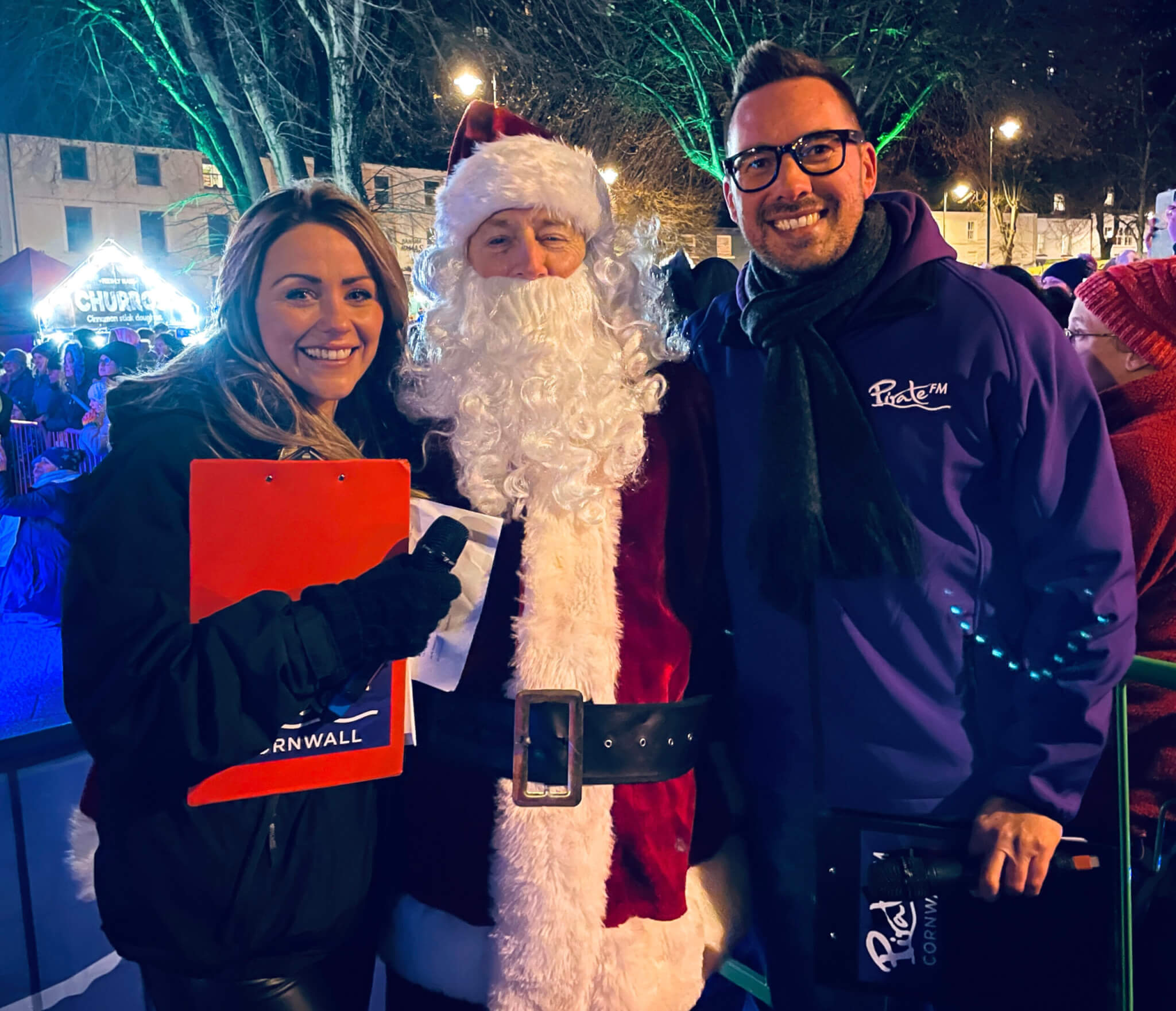 Neil, Saffy and Santa Christmas Lights Switch On 2023