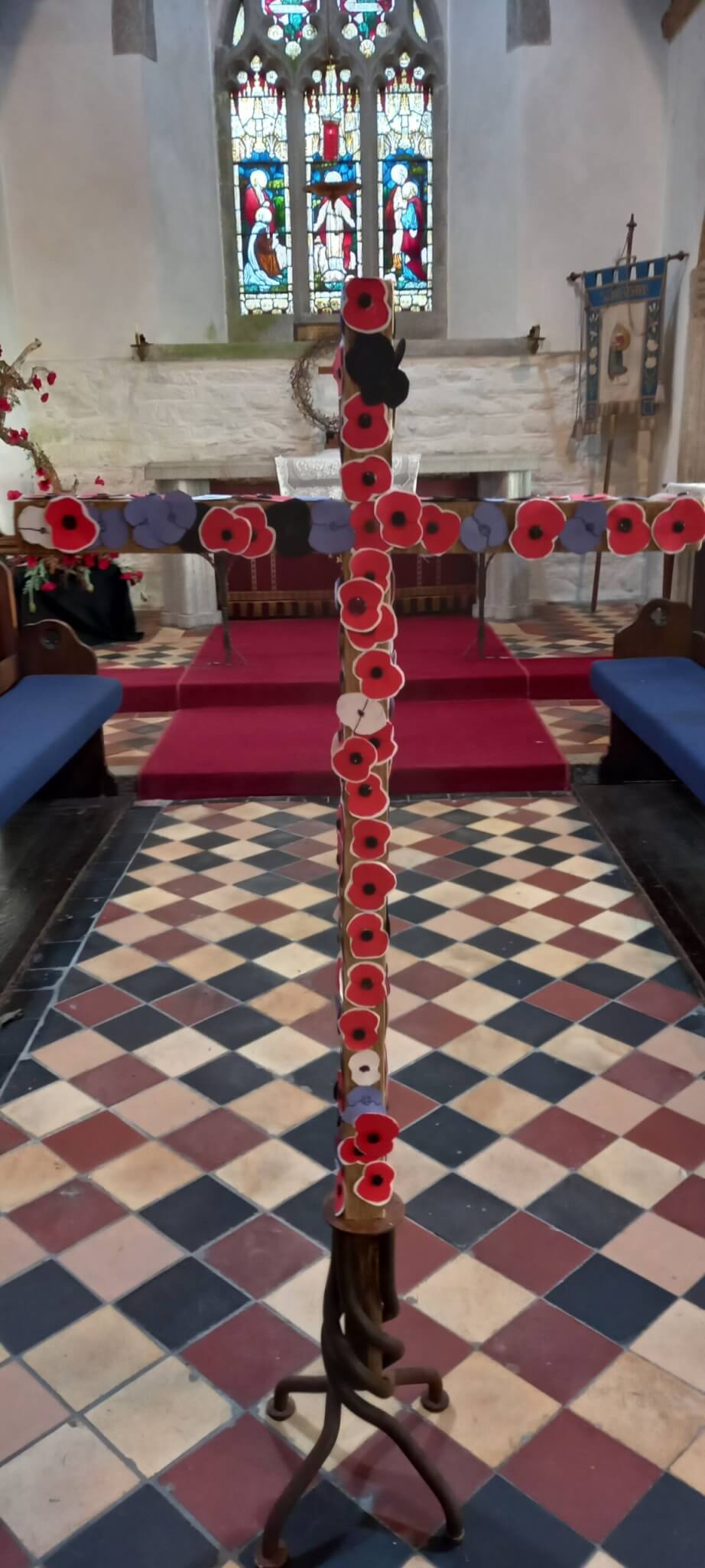 Poppy display in St. Breward Church4