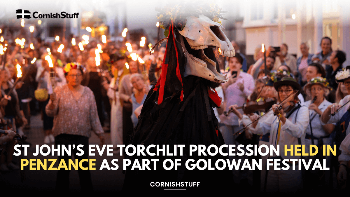 St John’s Eve Torchlit Procession Held in Penzance as Part of Golowan ...