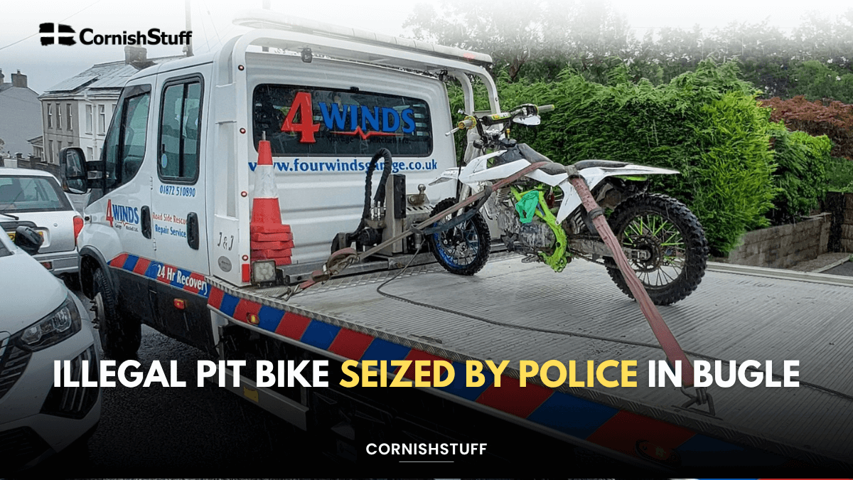 Illegal Pit Bike Seized by Police in Bugle - CornishStuff