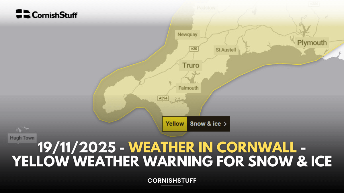 19/11/2025 - Weather in Cornwall - Yellow Weather Warning For Snow ...