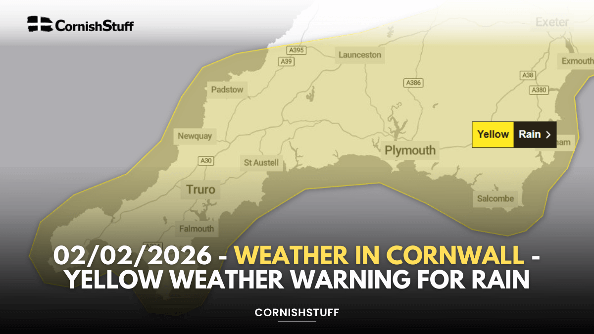 02/02/2026 - Weather in Cornwall - Yellow Weather Warning For Rain ...