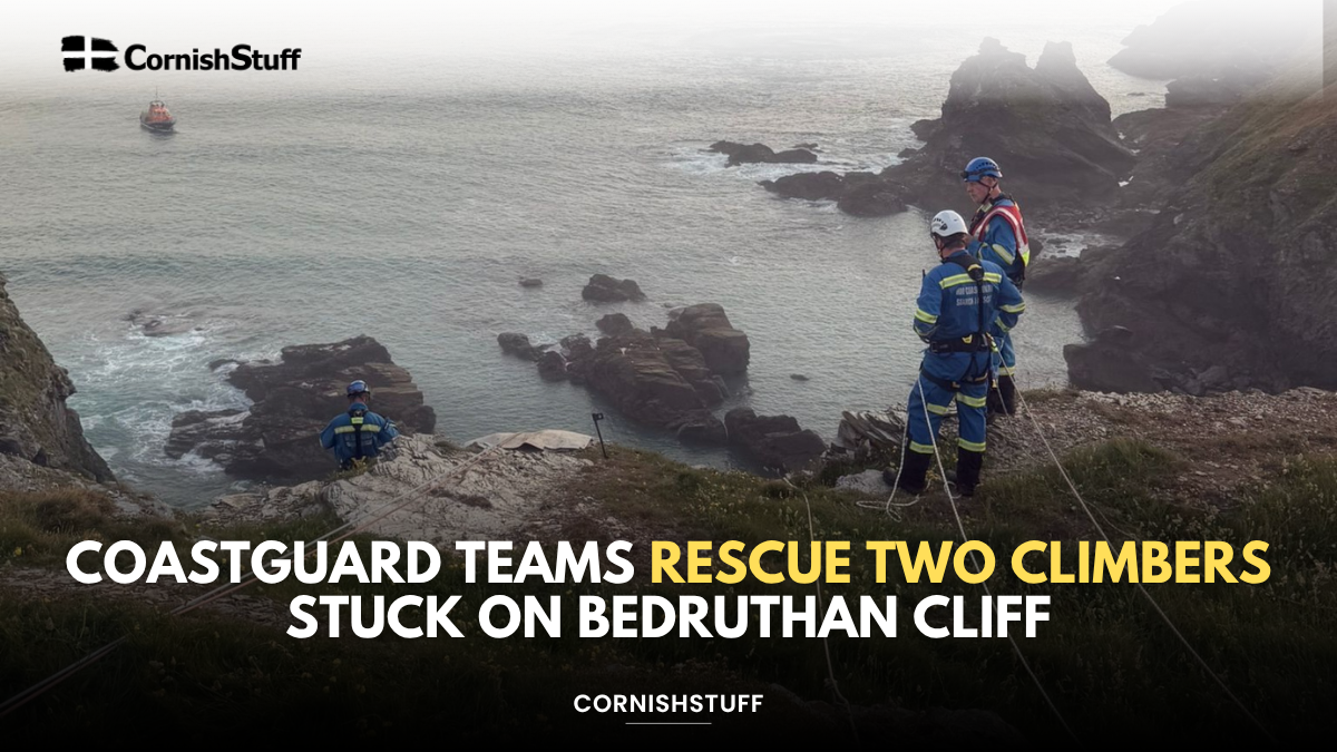 Coastguard Teams Rescue Two Climbers Stuck on Bedruthan Cliff ...