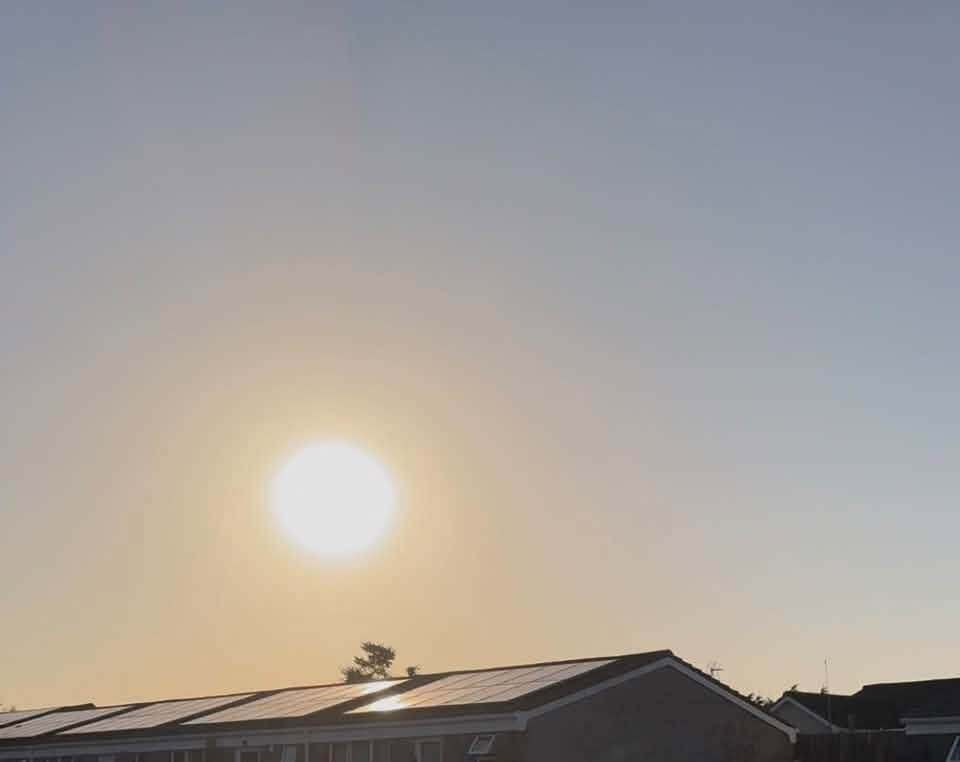 Partial solar eclipse over Cornwall, photographed by Debbie Elson