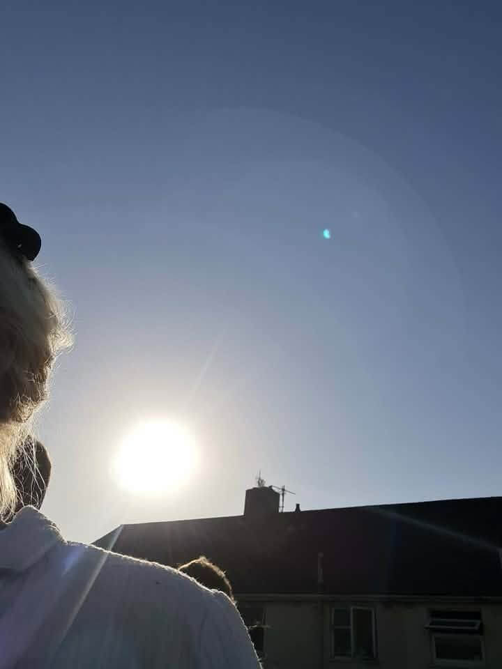 Partial solar eclipse over Cornwall, photographed by Debbie Elson