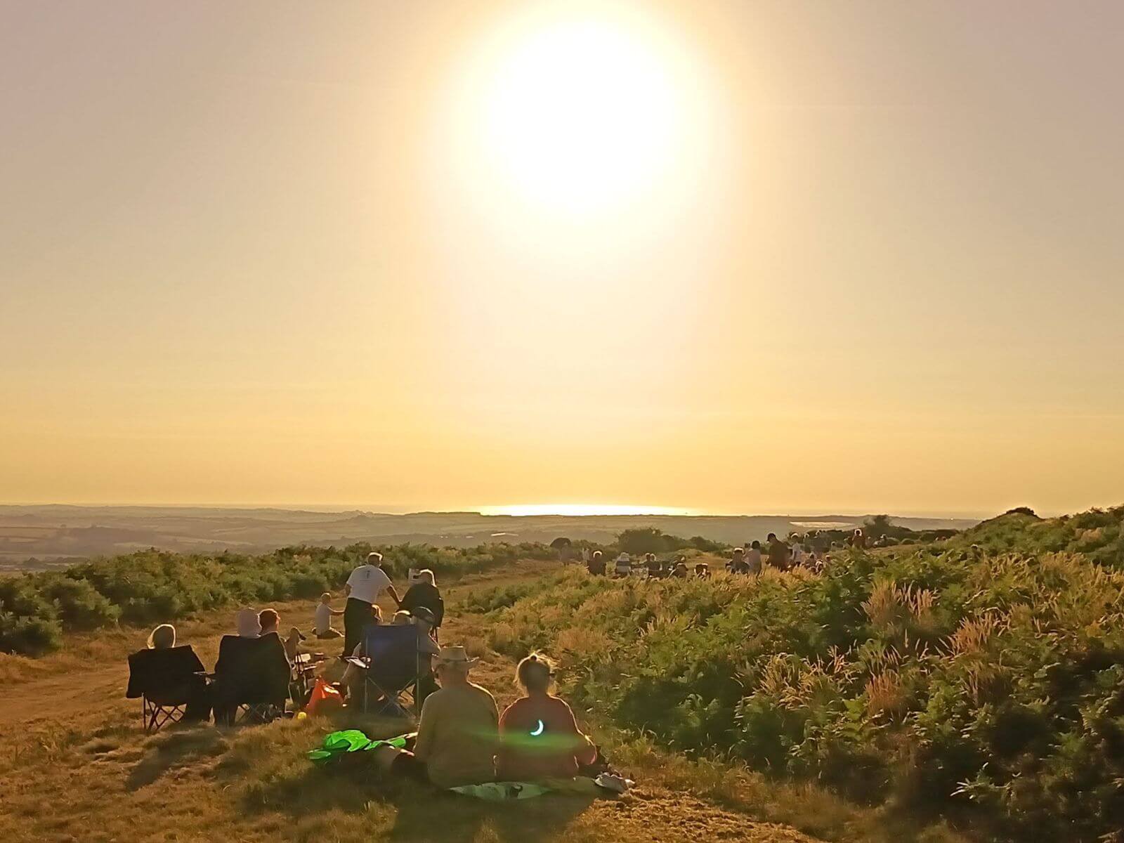 Partial solar eclipse over Cornwall, photographed by Jon Winter