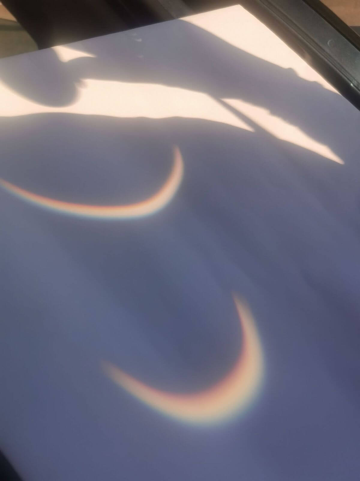 Partial solar eclipse over Cornwall, photographed by Sharon Johnson