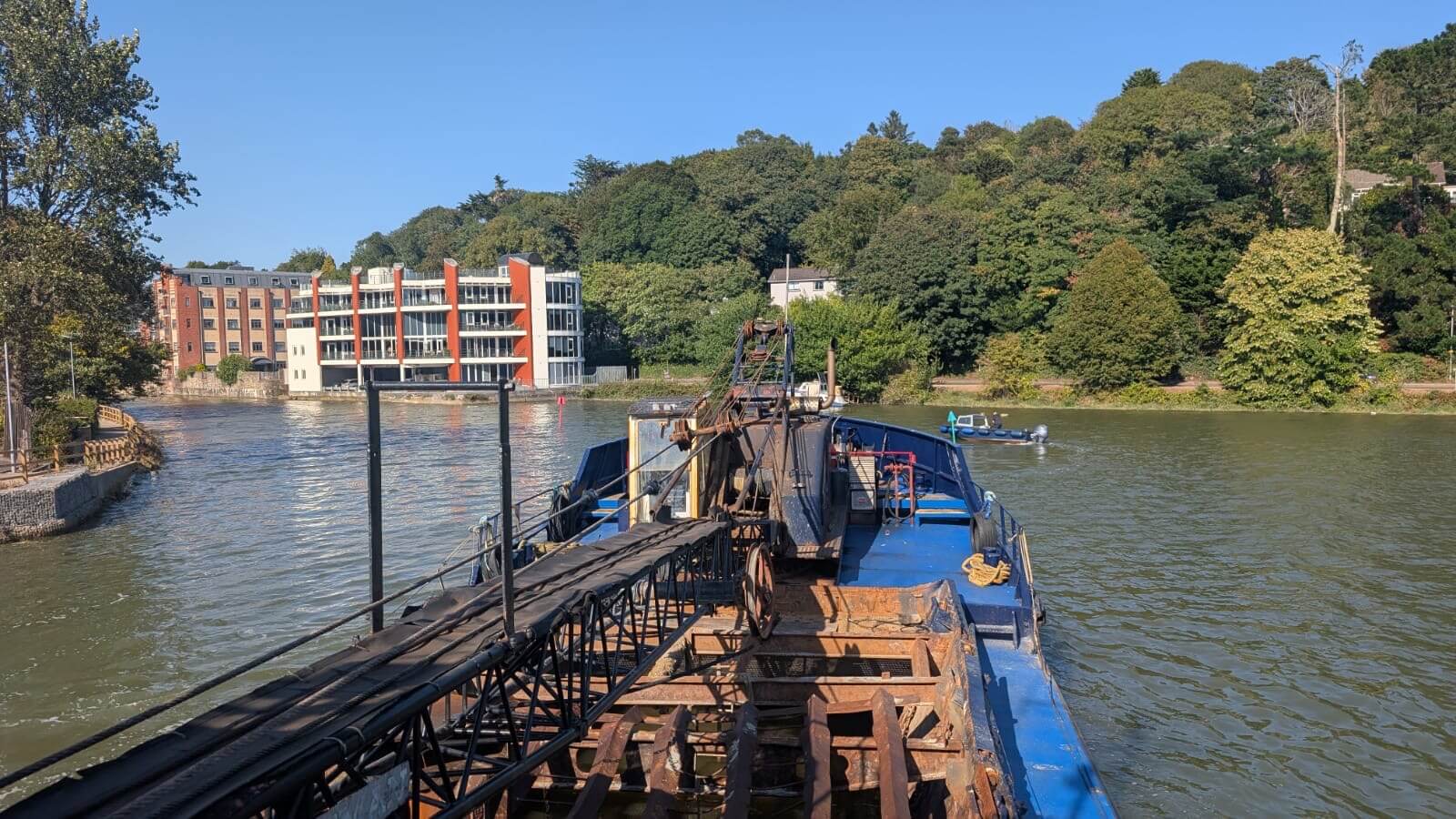 The Mannin on the Truro River below wooded banks
