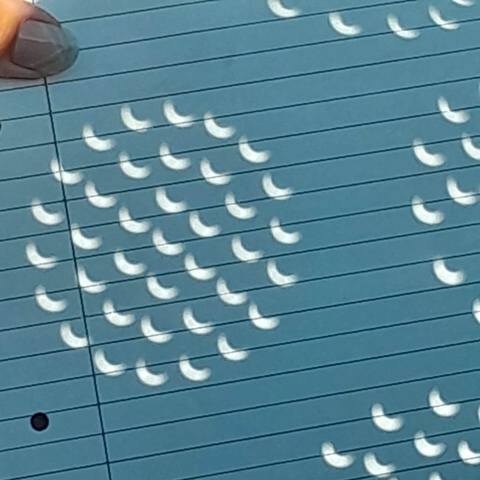 Partial solar eclipse over Cornwall, photographed by Anne Marston