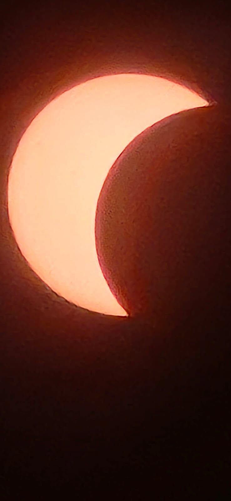 Partial solar eclipse over Cornwall, photographed by Liz Delve