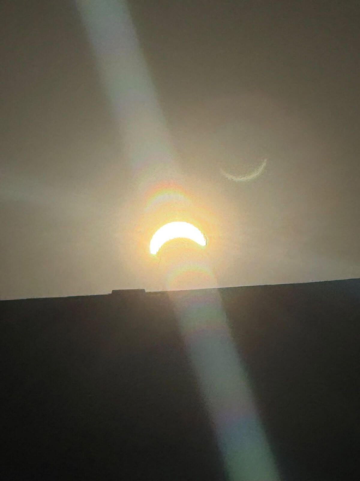Partial solar eclipse over Cornwall, photographed by Jane Hawkins