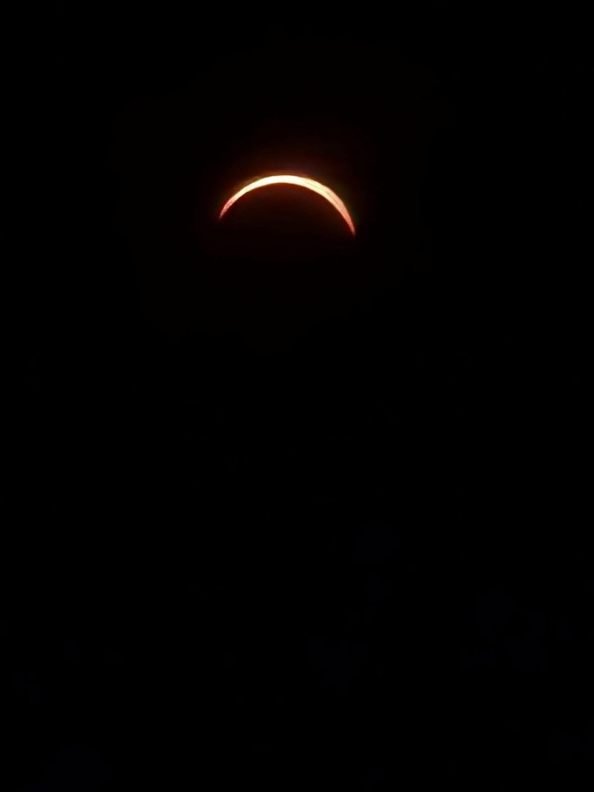Partial solar eclipse over Cornwall, photographed by Mel Toy