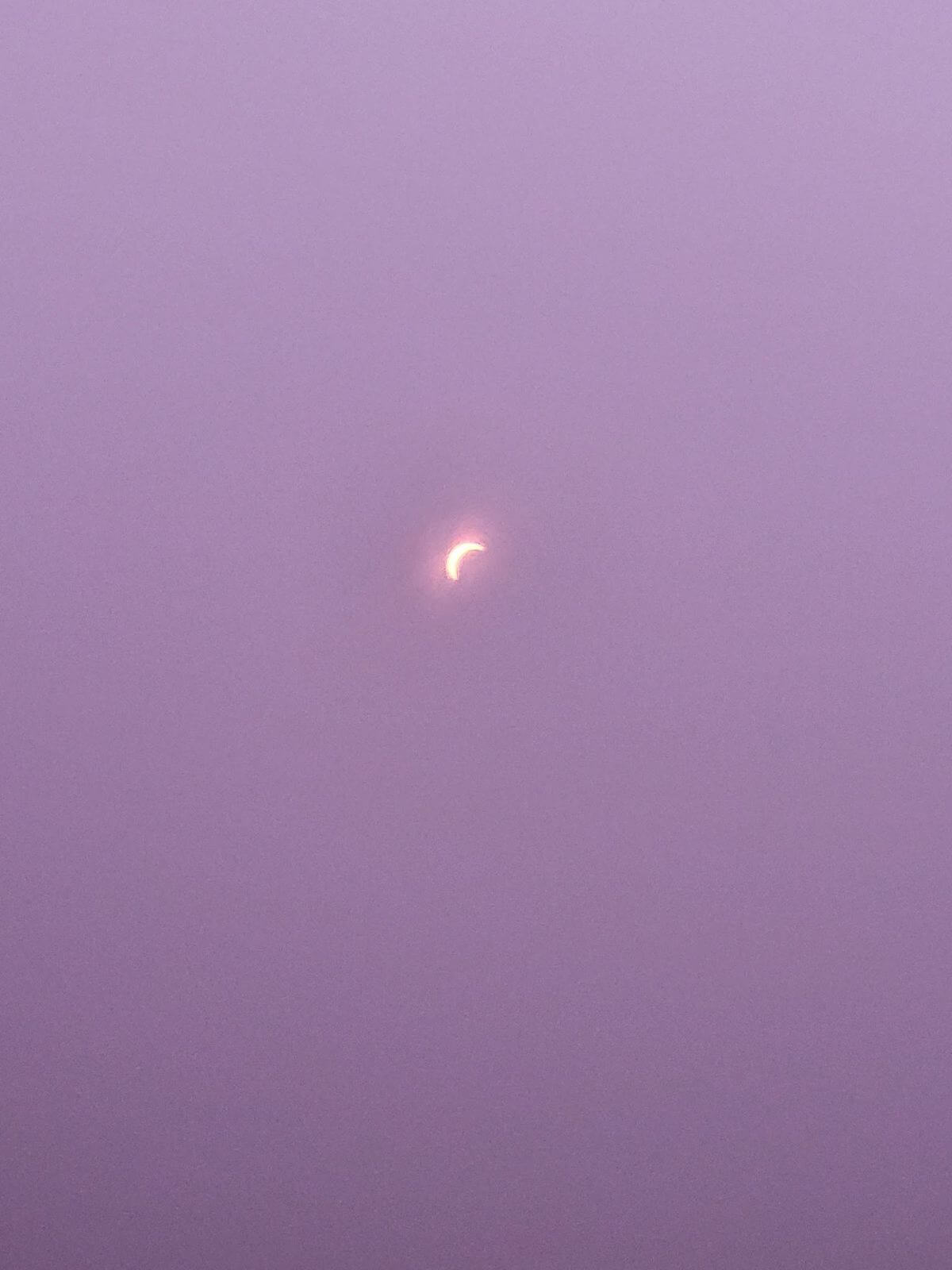 Partial solar eclipse over Cornwall, photographed by Lisa Phelan