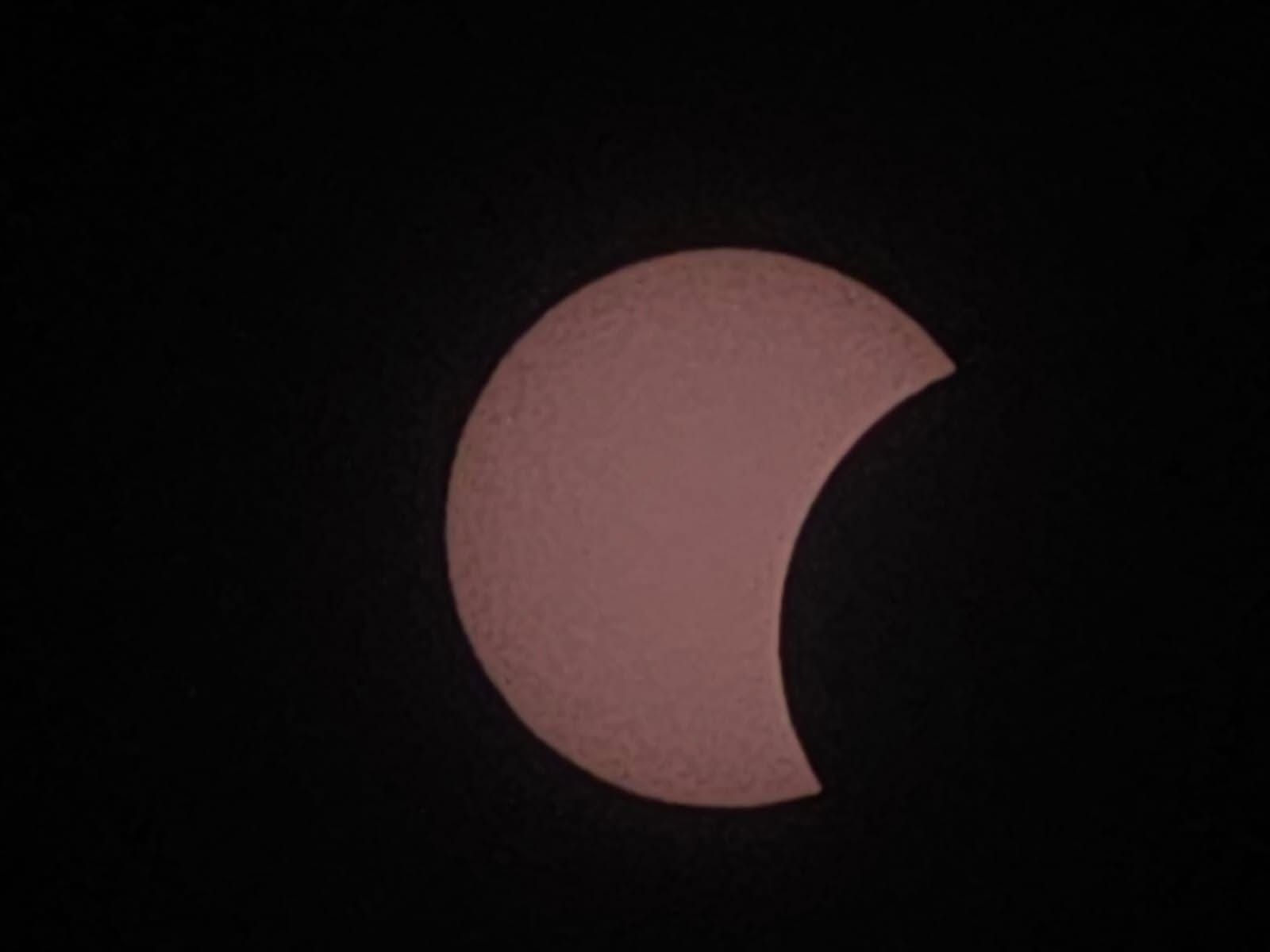Partial solar eclipse over Cornwall, photographed by Jenny Russell