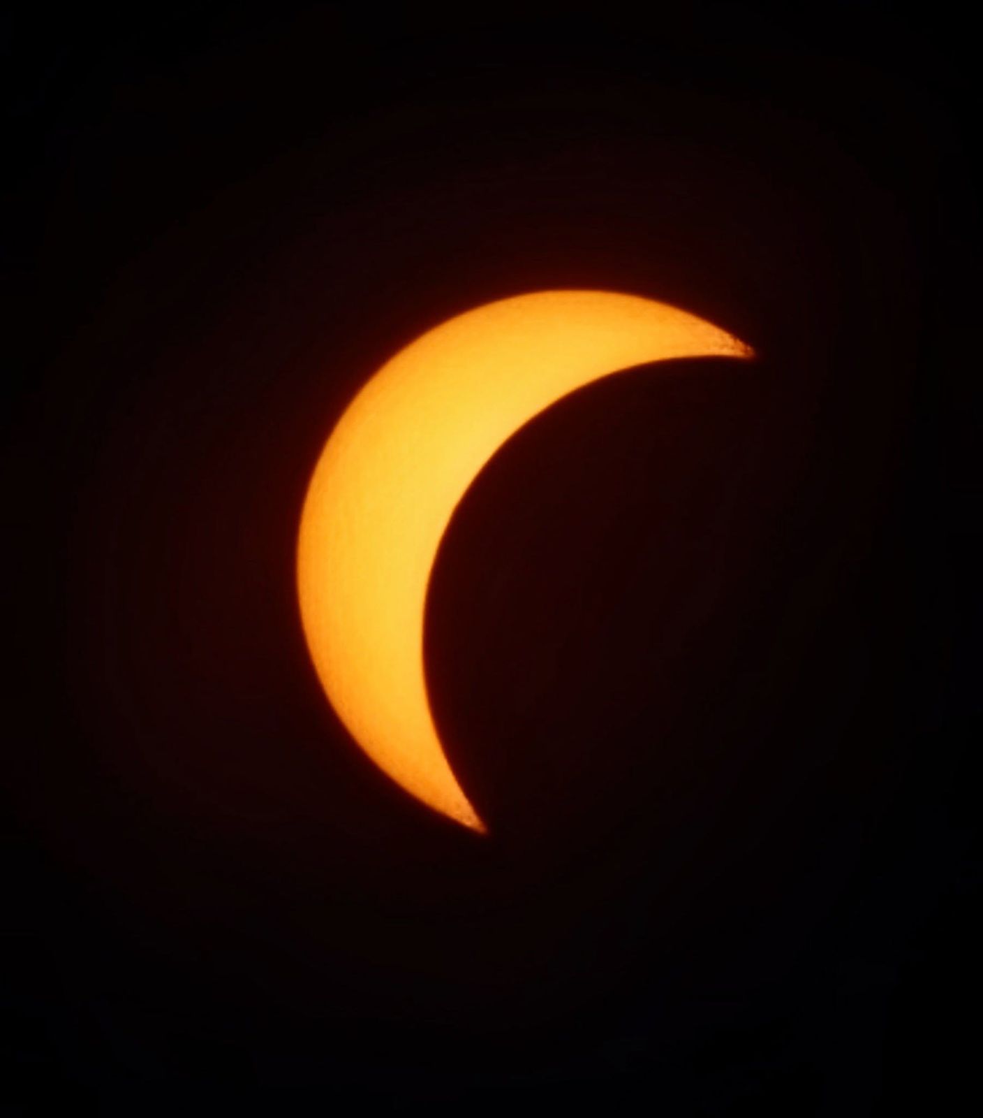Partial solar eclipse over Cornwall, photographed by Dan Villa