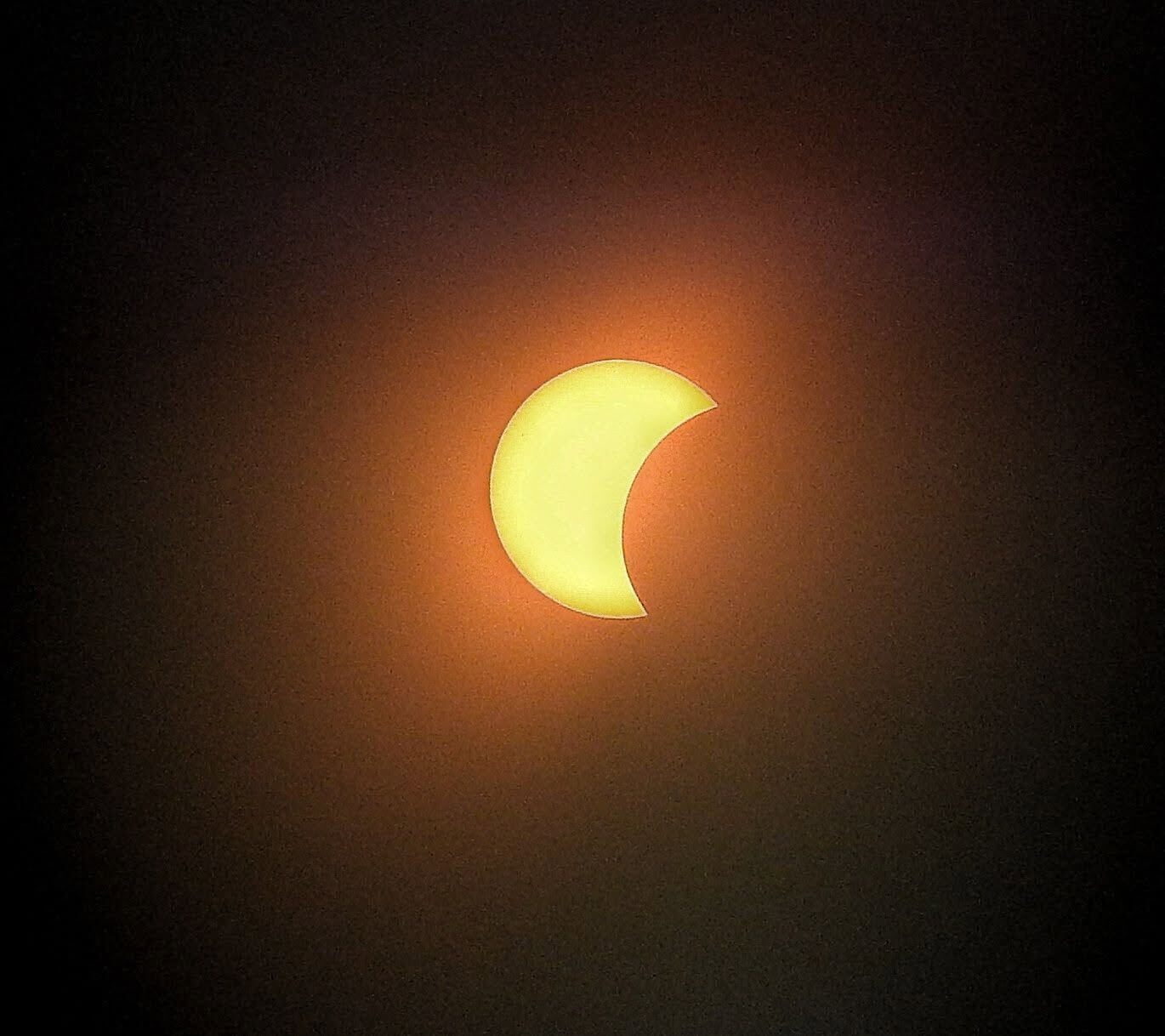 Partial solar eclipse over Cornwall, photographed by Jill Hurst