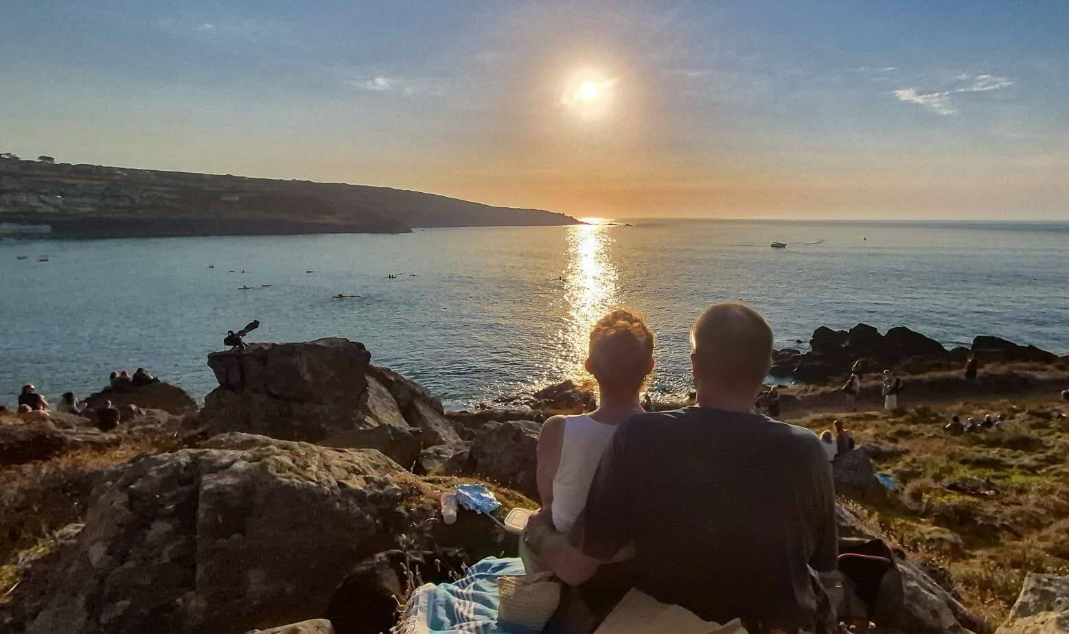 Partial solar eclipse over Cornwall, photographed by Justin Dytor