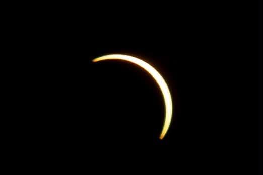Partial solar eclipse over Cornwall, photographed by Gabe Reis