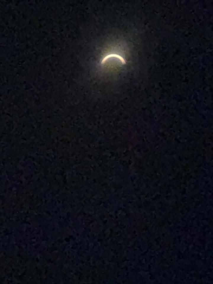 Partial solar eclipse over Cornwall, photographed by Louise Hunter