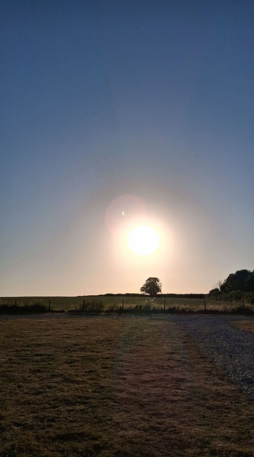 Partial solar eclipse over Cornwall, photographed by Alison Jones