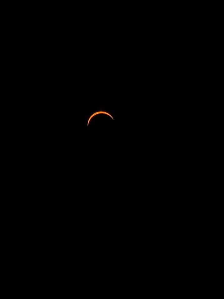 Partial solar eclipse over Cornwall, photographed by Stephanie Morris