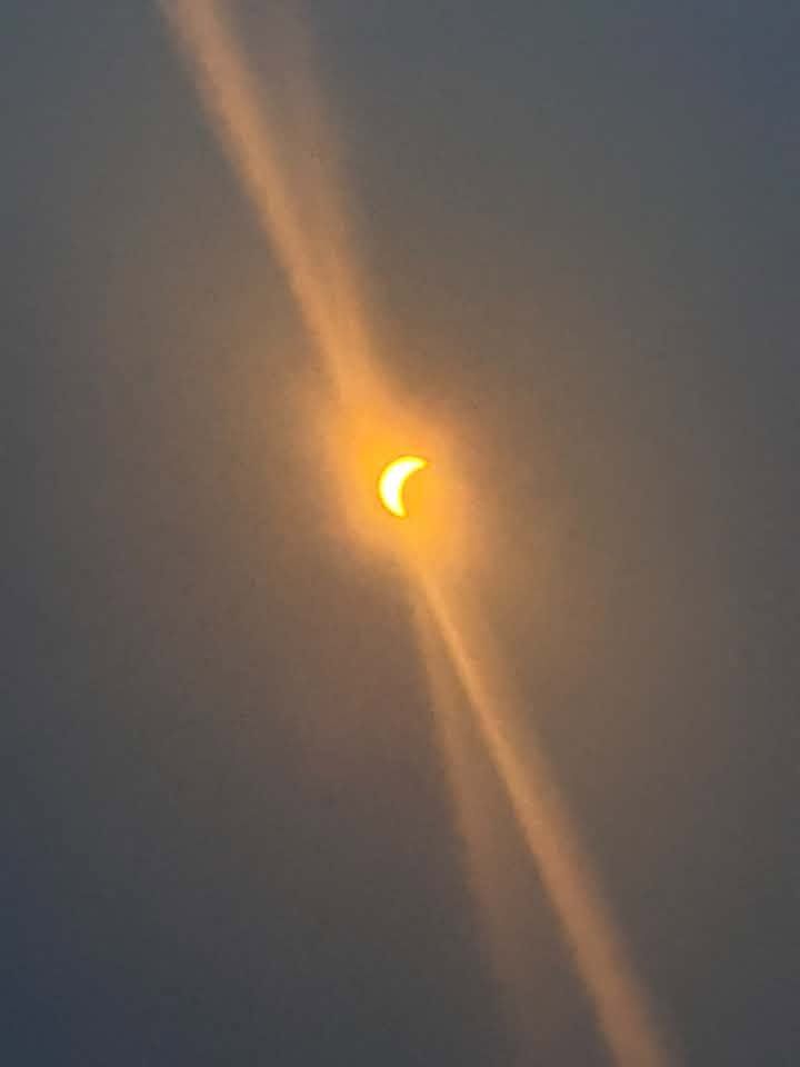 Partial solar eclipse over Cornwall, photographed by Scott Halliday