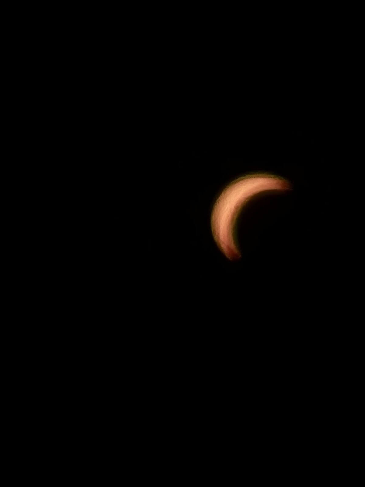 Partial solar eclipse over Cornwall, photographed by Steven Lynch