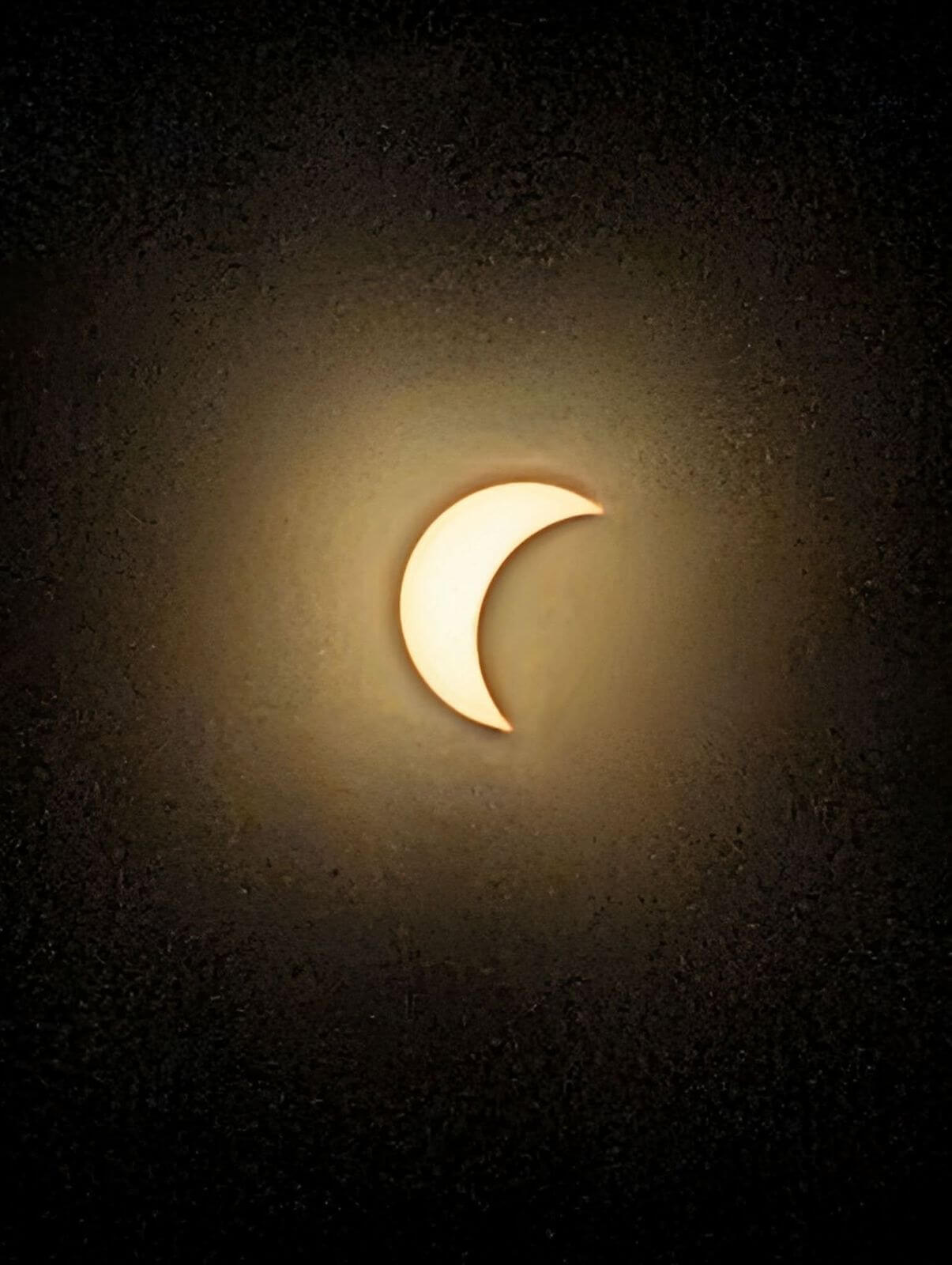 Partial solar eclipse over Cornwall, photographed by Zoe Calderbank