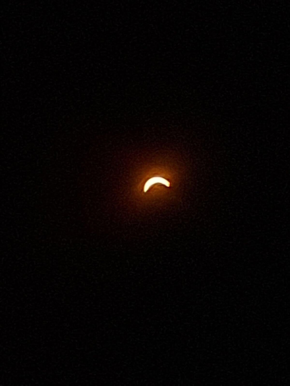 Partial solar eclipse over Cornwall, photographed by Jayne Swan
