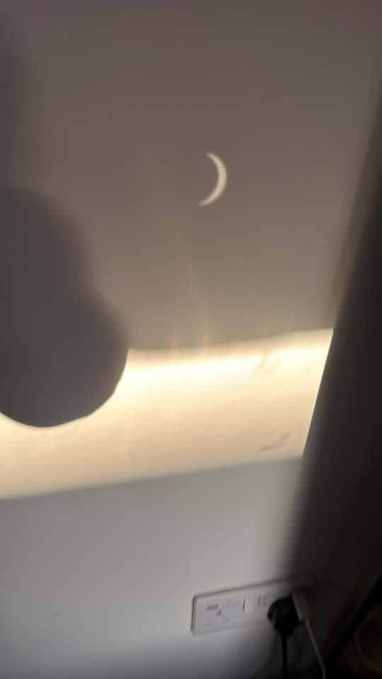 Partial solar eclipse over Cornwall, photographed by Becky Oliver