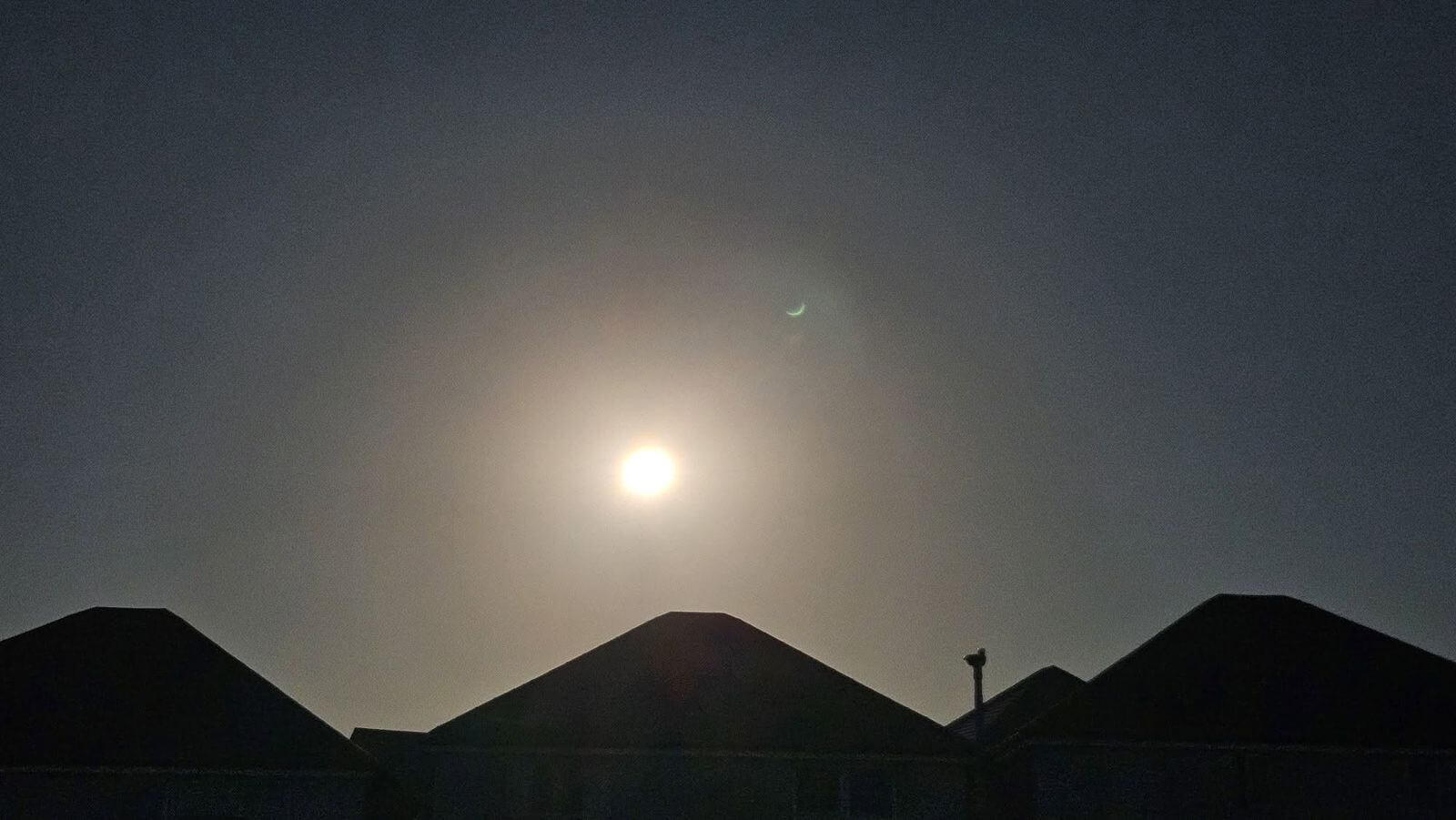 Partial solar eclipse over Cornwall, photographed by Charlie Parsons