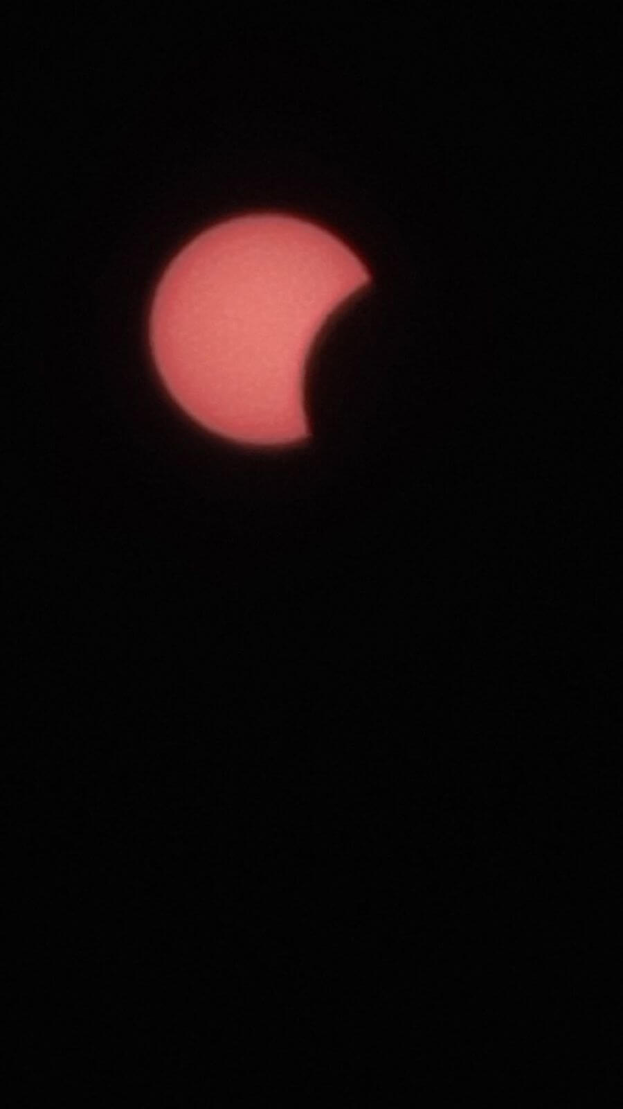 Partial solar eclipse over Cornwall, photographed by Gemma Martin Irvine