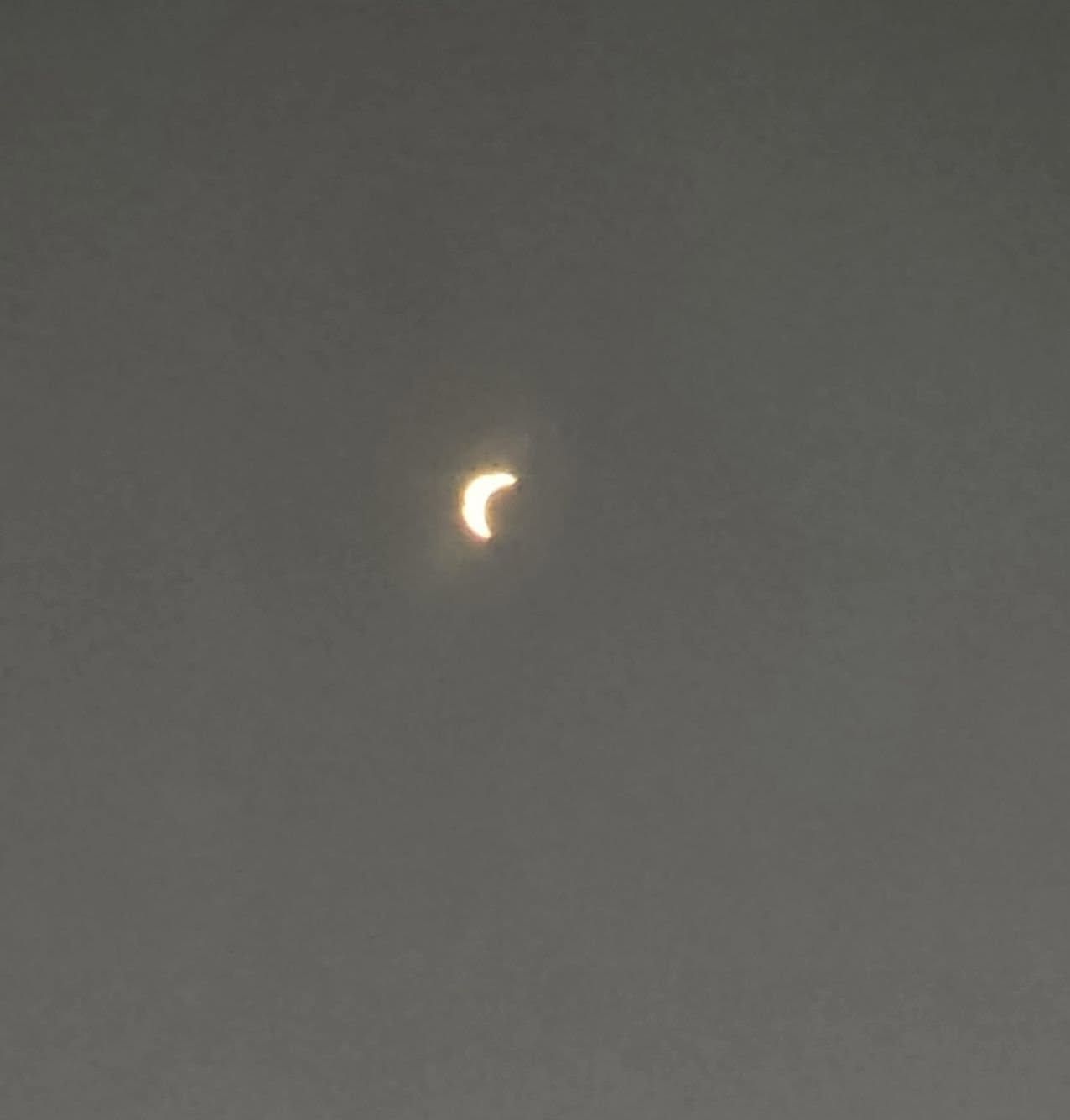 Partial solar eclipse over Cornwall, photographed by Anna Brown