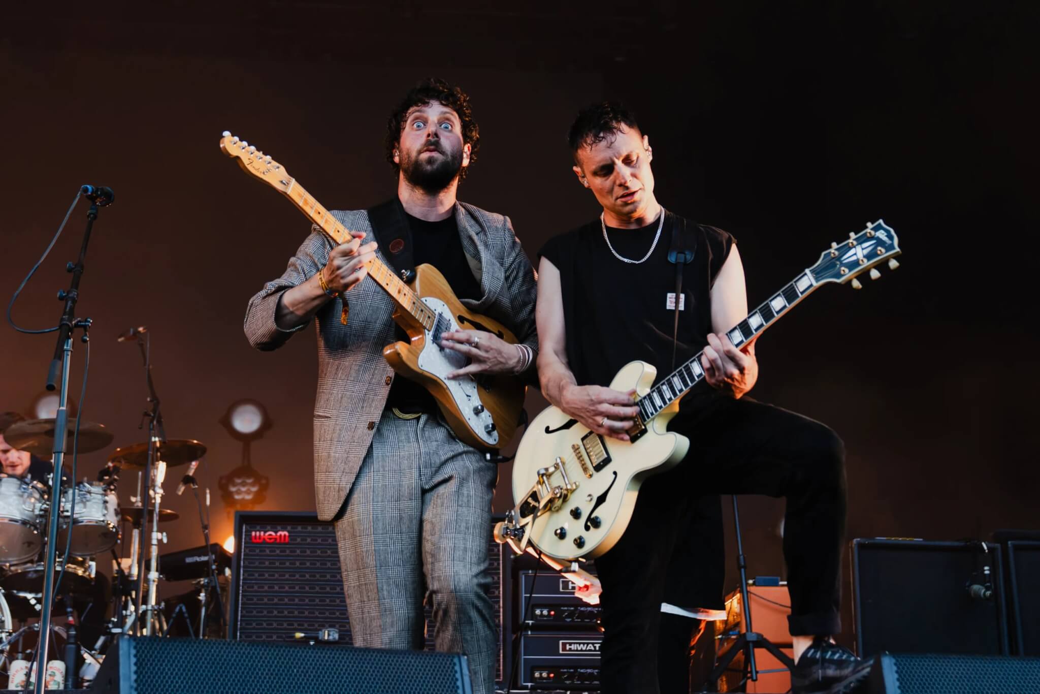 Two guitarists from The Maccabees on stage at the Eden Sessions 2026 (photo Rob Donald)