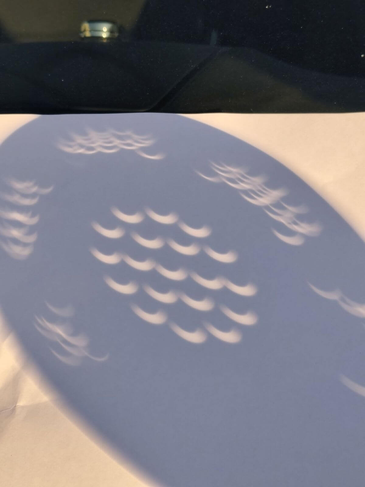 Partial solar eclipse over Cornwall, photographed by Mandy Butler
