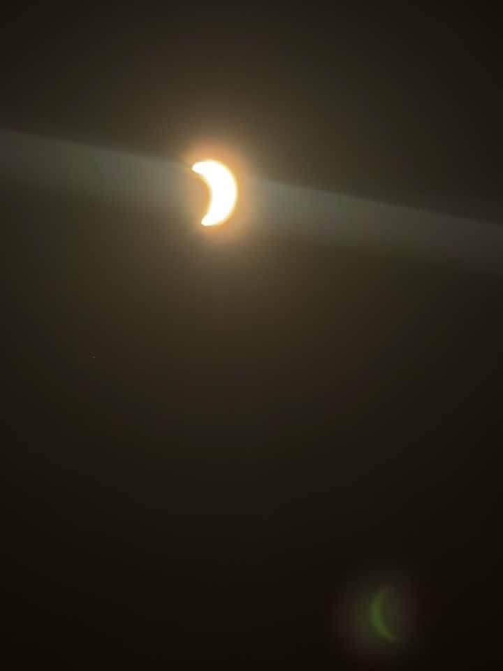 Partial solar eclipse over Cornwall, photographed by Dean Dixon