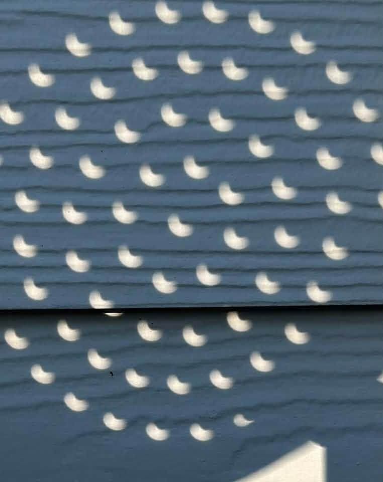 Partial solar eclipse over Cornwall, photographed by Mary Judkins