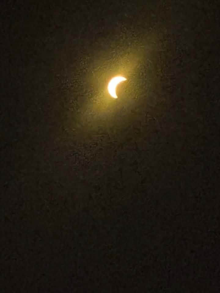 Partial solar eclipse over Cornwall, photographed by Deanna Jose