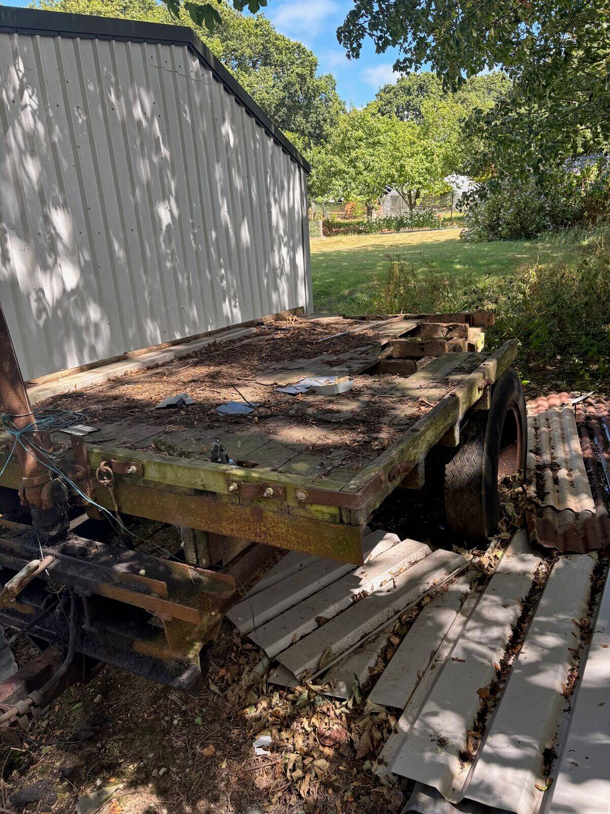 The original hay trailer that has been in the family for over 100 years