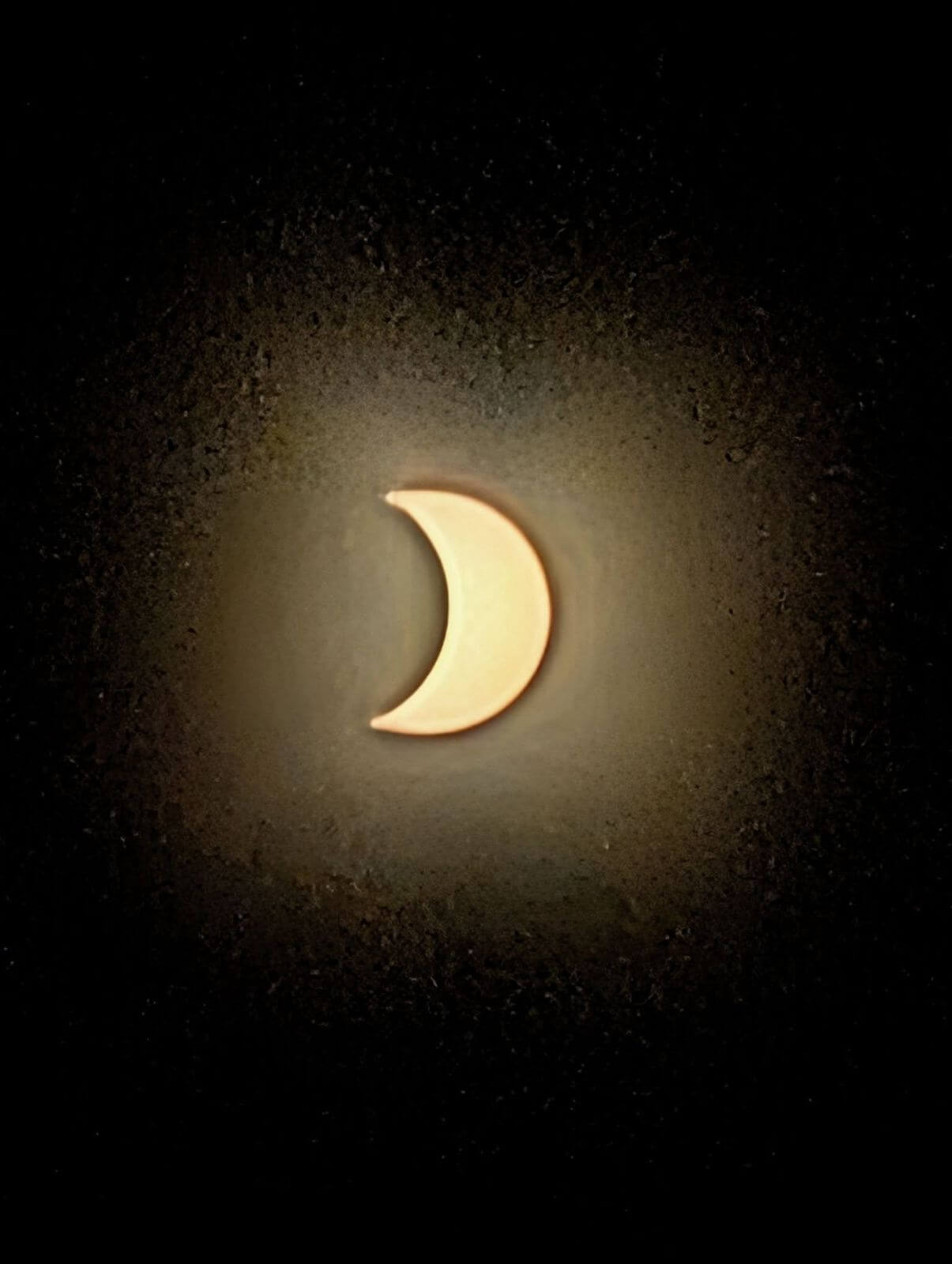 Partial solar eclipse over Cornwall, photographed by Zoe Calderbank