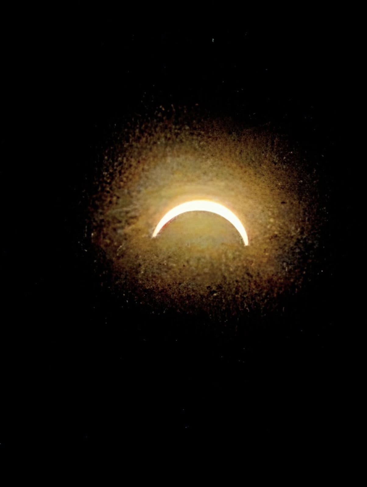 Partial solar eclipse over Cornwall, photographed by Zoe Calderbank