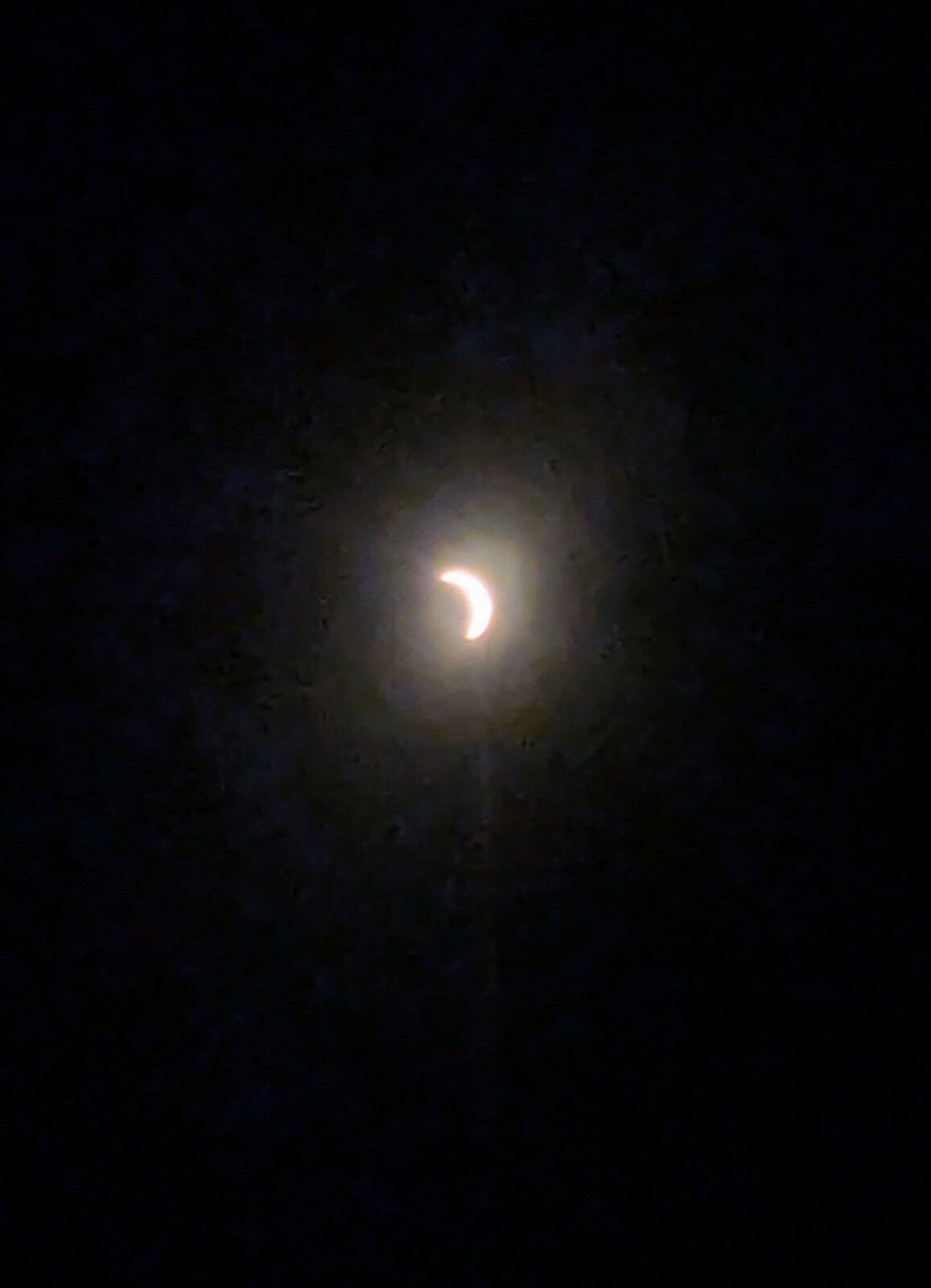 Partial solar eclipse over Cornwall, photographed by Arran Old