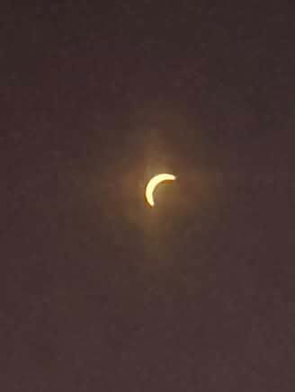 Partial solar eclipse over Cornwall, photographed by Janice Deacon