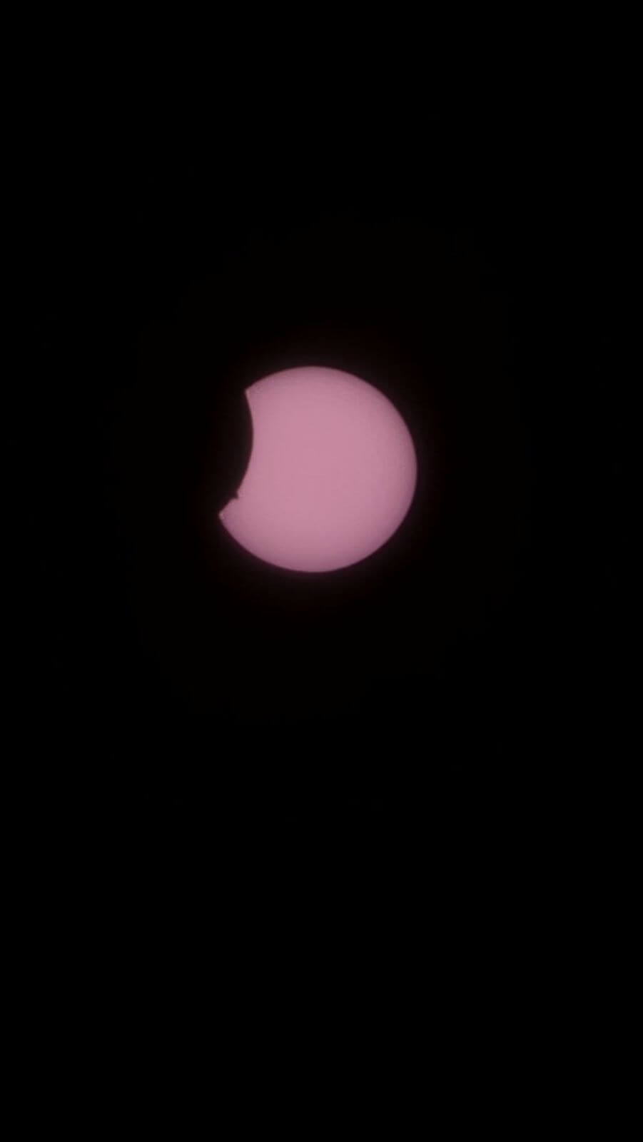 Partial solar eclipse over Cornwall, photographed by Ruth Jayne
