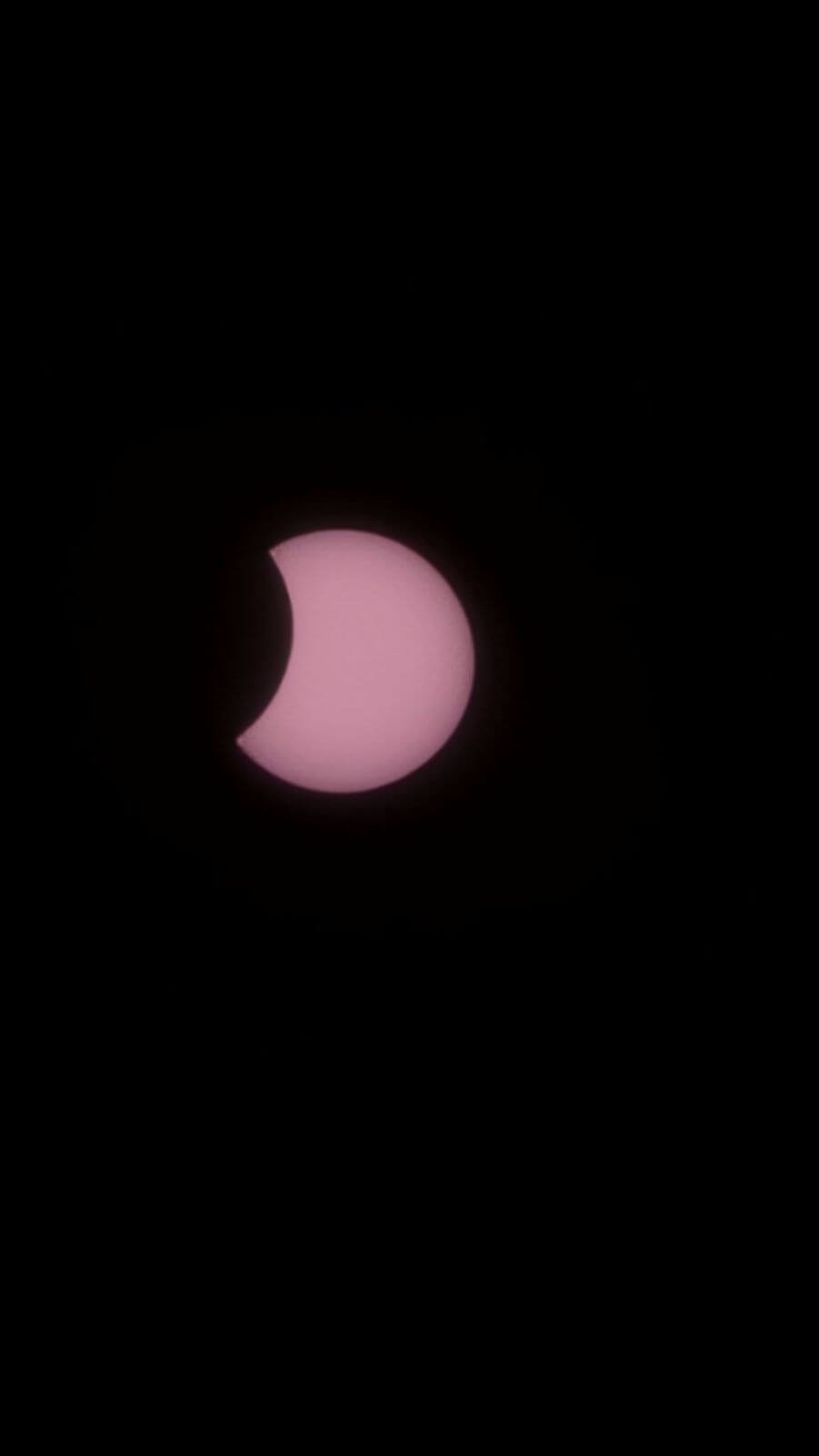 Partial solar eclipse over Cornwall, photographed by Ruth Jayne